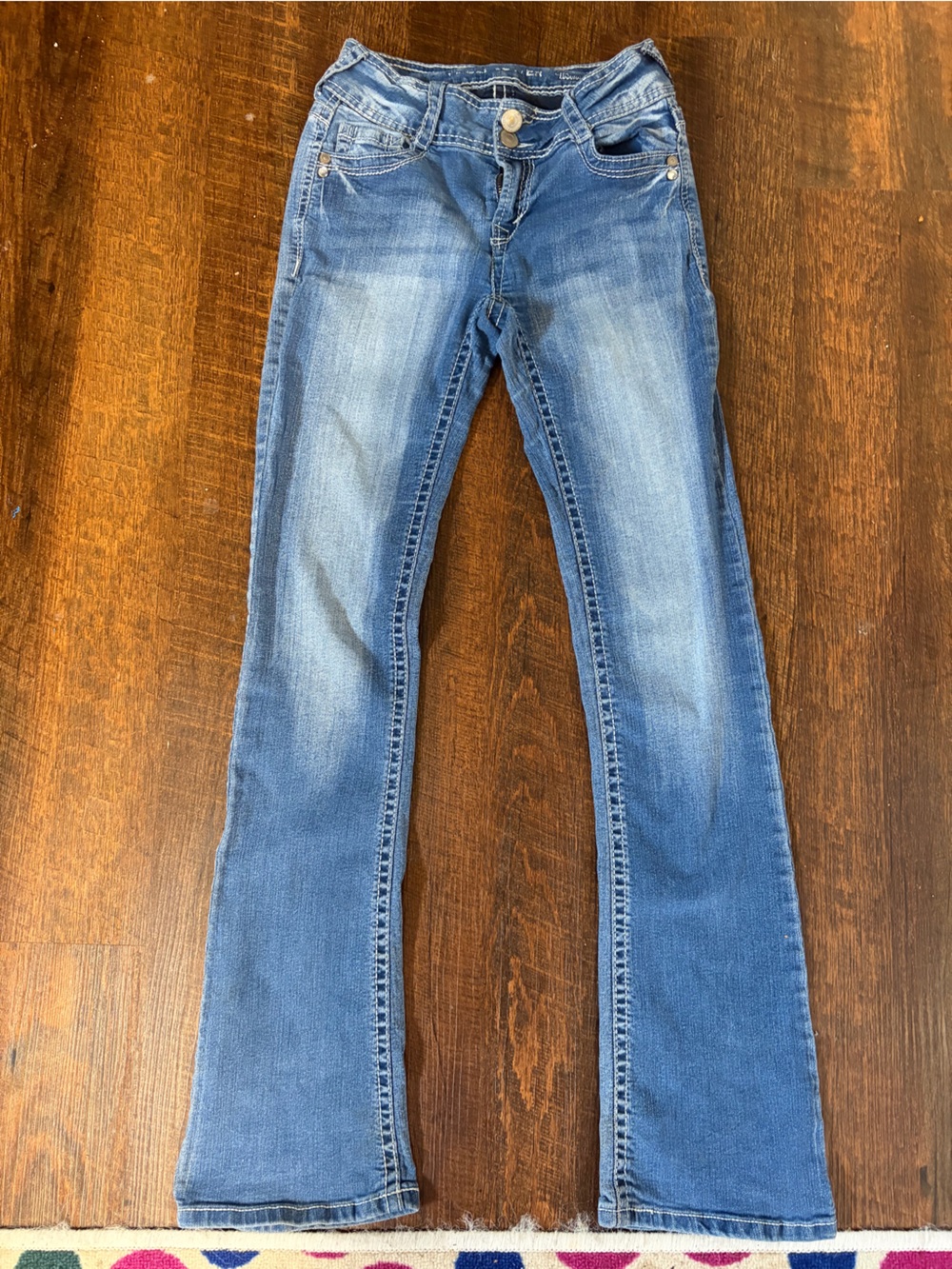 Wallflower Women's Y2K mini flare low rise Blue  Jeans Size 1